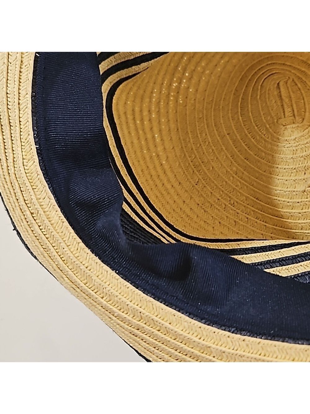 Summer Fedora Hat 100% paper straw Unisex black detail British Style Handmade - Picture 15 of 17